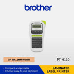 Brother PT-H110 Label Printer, Portable Label Maker, English, Arabic & Farsi Keyboard, Up to 12mm label, White
