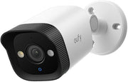 Eufy Security PoE Bullet CCTV Camera E40 Add-On, Wired Outdoor Surveillance, 4K UHD, 122° FOV, F1.6 Colour Night Vision, 24/7 Recording, Person/Vehicle/Pet AI Detection, Red & Blue Lights, IP67