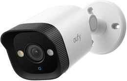 Eufy Security PoE Bullet CCTV Camera E40 Add-On, Wired Outdoor Surveillance, 4K UHD, 122° FOV, F1.6 Colour Night Vision, 24/7 Recording, Person/Vehicle/Pet AI Detection, Red & Blue Lights, IP67