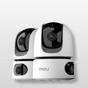 Imou Dual-Lens 2K+2K Indoor Security Camera, House Security Camera 360°Full Coverage, Pet Baby Camera with APP, Color Night Vision, Human/Pet/Sound/Motion Detection, Siren Spotlight, 2.4/5GHz Wifi