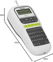 Brother PT-H110 Label Printer, Portable Label Maker, English, Arabic & Farsi Keyboard, Up to 12mm label, White