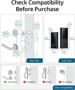 eufy security S230 Smart Lock Touch & Wi-Fi, Fingerprint Scanner, Keyless Entry Door Lock, Smart Wi-Fi Lock, Bluetooth Electronic Deadbolt, Touchscreen Keypad, BHMA Certified, IP65 Weatherproofing
