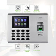 ZKTeco K40 Pro Biometric Time Attendance & Access Control Terminal for offfice & Factory | Fingerprint+Card+Battery Backup | Free Cloud + Mobile App | Easy Setup”