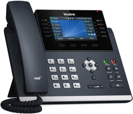 Yealink T46U IP Phone, 16 VoIP Accounts. 4.3-Inch Color Display. Dual USB 2.0, Dual-Port Gigabit Ethernet, 802.3af PoE, Power Adapter Not Included (SIP-T46U)