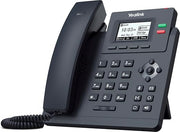 Yealink SIP-T31P Entry-level IP Power over Ethernet Corded Phone with 2 Lines, HD Voice and 2.3 Inch Graphical LCD Display with Backlight (132 x 64 Pixel) - Black