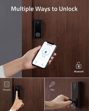 eufy security S230 Smart Lock Touch & Wi-Fi, Fingerprint Scanner, Keyless Entry Door Lock, Smart Wi-Fi Lock, Bluetooth Electronic Deadbolt, Touchscreen Keypad, BHMA Certified, IP65 Weatherproofing