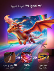 Lepro STV1 AI Smart TV Backlight with Ultrawide Camera for 55-65 Inch TVs, 3.6M,LightIMS Instant Sync, True-to-Screen Colour, LED Lights for TV Gaming Home Cinema, Works with Alexa, 2.4GHz WiFi