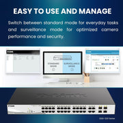 D-Link Gigabit Ethernet Optical Transceiver Multimode 1000BASE-SX SFP module 28-Port Gigabit w/PoE (193W) DGS-1210-28P
