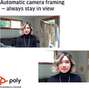 Poly (Plantronics + Polycom) Studio P15 Personal Video Bar - 4K Camera, Microphones & Speaker Solution With Premium Audio - Certified for Zoom and Teams