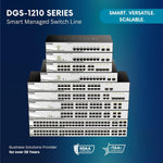 D-Link Gigabit Ethernet Optical Transceiver Multimode 1000BASE-SX SFP module 28-Port Gigabit w/PoE (193W) DGS-1210-28P