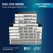 D-Link Gigabit Ethernet Optical Transceiver Multimode 1000BASE-SX SFP module 28-Port Gigabit w/PoE (193W) DGS-1210-28P