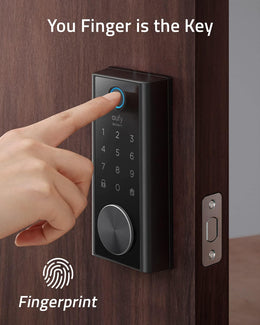 eufy security S230 Smart Lock Touch & Wi-Fi, Fingerprint Scanner, Keyless Entry Door Lock, Smart Wi-Fi Lock, Bluetooth Electronic Deadbolt, Touchscreen Keypad, BHMA Certified, IP65 Weatherproofing