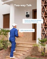 Imou Dual Lens Outdoor Security Camera, 6MP Wireless CCTV Camera for Home with AI Human Vehicle Detection/Color Night Vision/Work w/Alexa, Crusier Dual 2 2K+2K Wifi6 Pan & Tilt Surveilliance Camera