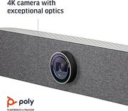 Poly (Plantronics + Polycom) Studio P15 Personal Video Bar - 4K Camera, Microphones & Speaker Solution With Premium Audio - Certified for Zoom and Teams