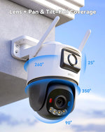 Imou Dual Lens Outdoor Security Camera, 6MP Wireless CCTV Camera for Home with AI Human Vehicle Detection/Color Night Vision/Work w/Alexa, Crusier Dual 2 2K+2K Wifi6 Pan & Tilt Surveilliance Camera