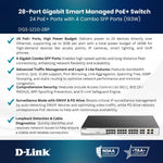 D-Link Gigabit Ethernet Optical Transceiver Multimode 1000BASE-SX SFP module 28-Port Gigabit w/PoE (193W) DGS-1210-28P