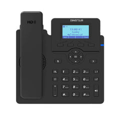 Dinstar C60UP HD SIP IP Desk Phone with 2.8″ Color Display, PoE Power, Dual Gigabit LAN - Black